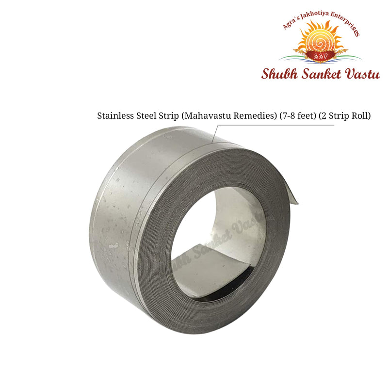 Shubh Sanket Vastu Stainless Steel Strip (Mahavastu Remedies) (7-8 feet) (2 Strip Roll)