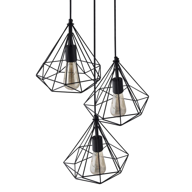 Homesake Hanging Light Diamond Cluster, Ceiling Lights for Home Decoration, Pendant Light Living Room, Chandelier for Living Room Modern Diwali Decoration Items - Black (Pack of 1)