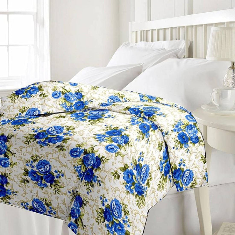 INDICUM Maritime Reversible Cotton Double Bed AC Dohar (85X85, Blue)