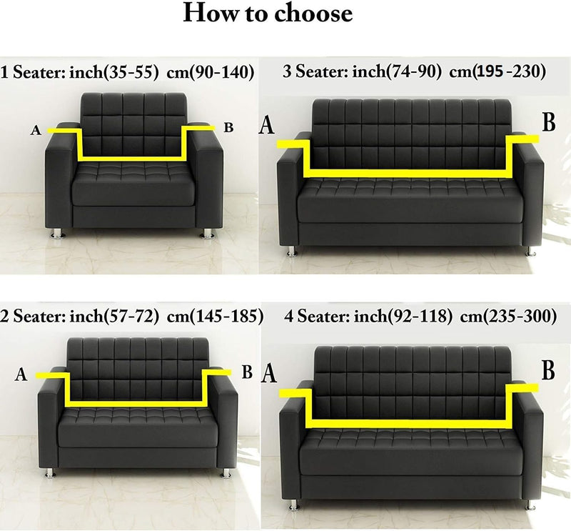 KRISHYAM®Stretch Sofa Covers 3 Seater Couch Cover Printed Sofa Slipcovers for Couches Non-Slip Stain-Resistant Patterned Soft Fabric Sofa Cover Furniture Protector (Green with Print)