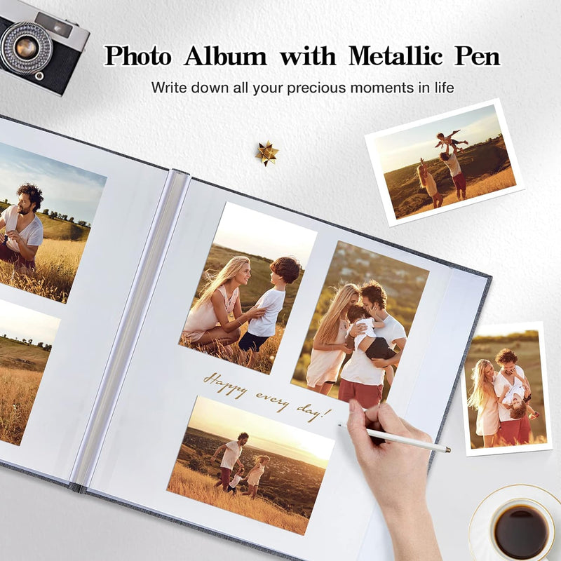 Amazon Brand – Umi Self Adhesive Photo Album Magnetic Scrapbook Album 20 Sheets/40 Double Sided Pages DIY Photo Album For Family Portraits Wedding Anniversary Birthday Memory Book (Brown)