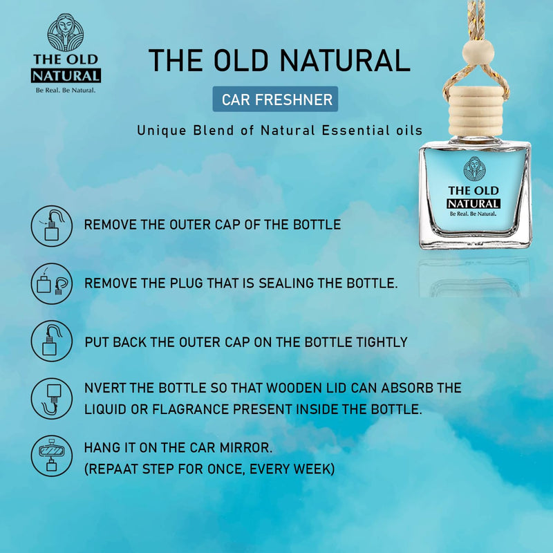 The Old Natural Car Air Freshener with Essential Oils Fragrance in Glass bottle with Wooden Diffuser Lid | 10ml (Mystic Berry - Pack of 1, 10ml)