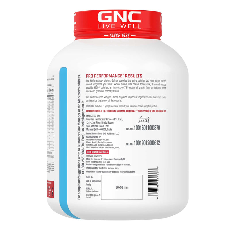 GNC Pro Performance Weight Gainer & Black Shaker (Double Chocolate, 3 Kg with Shaker)