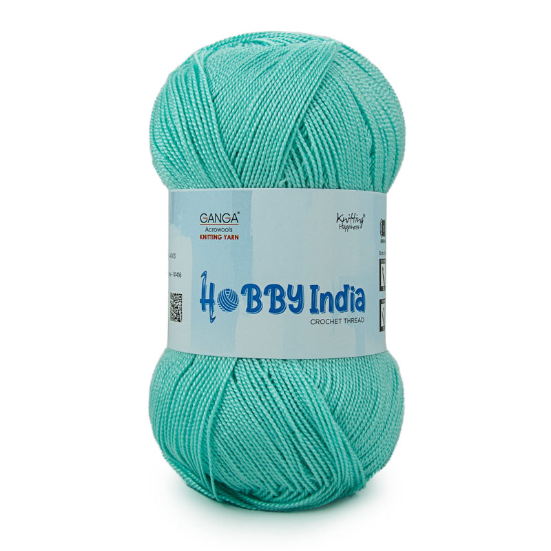 Ganga Acrowools Hobby India Crochet Thread for All Seasons - 100% Acrylic- 400mtr-100gm (Pack of 3 Balls) Shade No.61