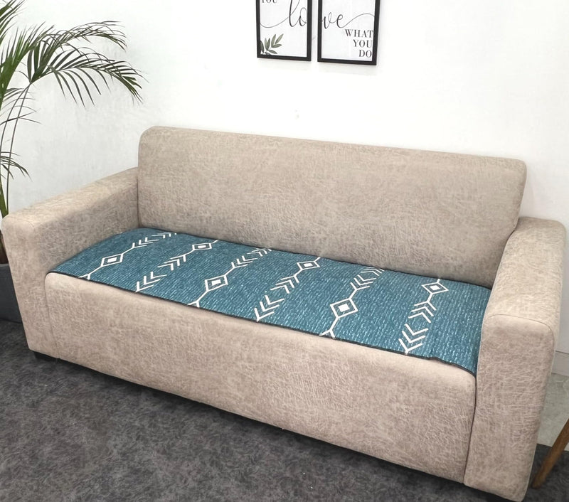 AMAZE ATTIRES Printed Sofa seat Cover for 5 Seater with Heavy Antiskid Backing & Easily Machine Washable Sofa seat Runner for Couch (22 Inches X 48 Inches - 1 Piece, 22 X 68 Inch - 1 Piece) AASR005