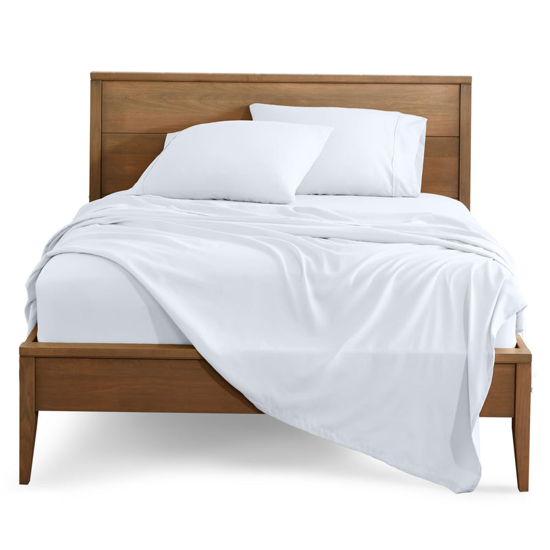 California King, White : Premium 1800 Ultra-Soft Microfiber Collection California King Sheet Set, Hypoallergenic, Wrinkle Resistant, Deep Pocket (California King, White)