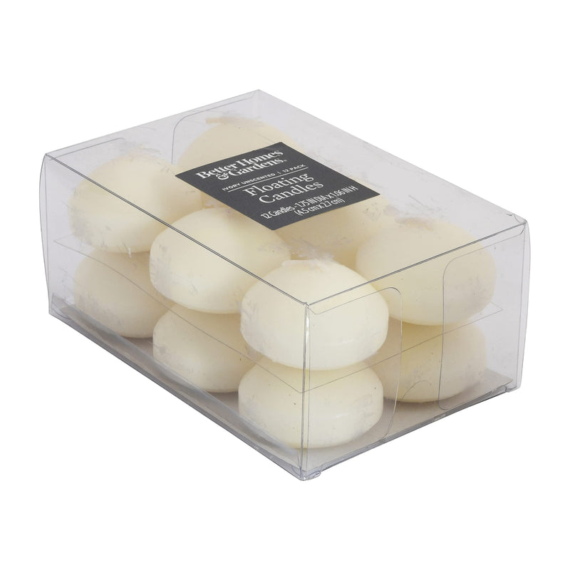 AURA Floating Nuggets Ivory & White Candle - Pack of 24