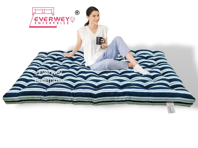 EVERWEY ENTERPRISE White Cotton Material (4x6 Feet) / 48 Inches X 72 Inches Mattress/Cotton Gadda (4 X 6) 10KG