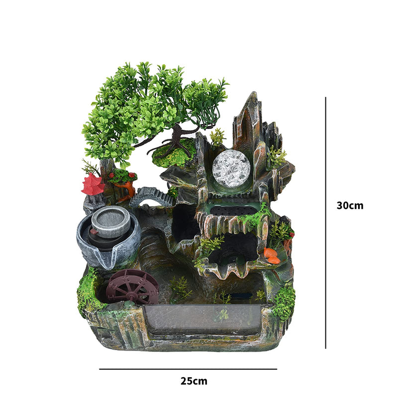 Water Fountain Ornament, Cultivate Plants Elegant Appearance Tabletop Fountain for Home for Family(Pink)