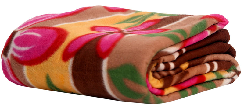 GOYAL'S Modern Printed Fleece Single Bed AC Blanket 250TC - Multicolour