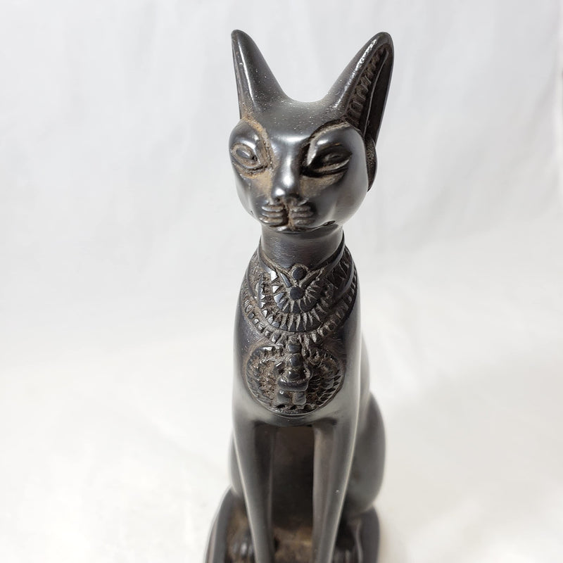 Discoveries Egyptian Imports Bastet Cat Goddess Statue - Black - 5.5" Tall - Made in Egypt