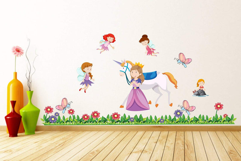 Tuffuk Little Angel Multi Extra Large PVC Vinyl Wallsticker for Home Decorations( 160 cm x 70 cm)6TZ068