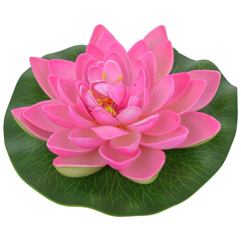 Sethi Traders Artificial Lotus Floating Flower with Plastic Pot (Pink, 3 Pieces)