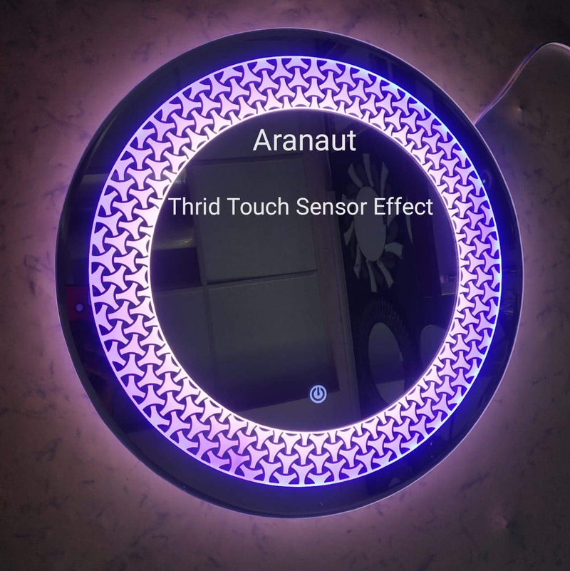 Aranaut Jewellers 3D Round Glass LED Wall Mirror Make-up Light (24 x 24 inch)