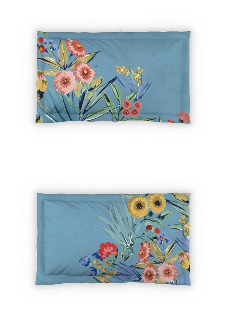 DDECOR - Pack of 1 Floral Double Bedsheet with 2 Pillow Covers - Multi