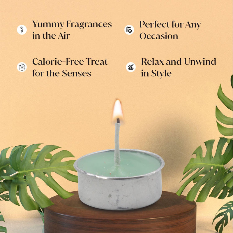 Ampliscent Tea Lights Candles Aromatherapy Candle Natural Soy Wax for Candle Holder and Gift Set - Pack of 1 (Total 50 Candles) (Aromatherapy)