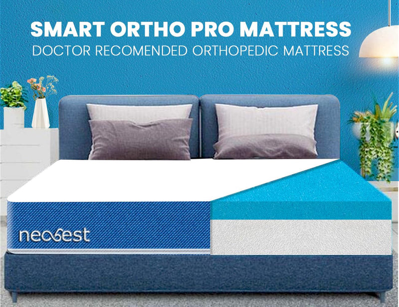 NEOBEST 72726MFNEO Orthopaedic Memory Foam Mattress 8 inch King Bonded Foam Mattress, 72X72X6 (King Size)