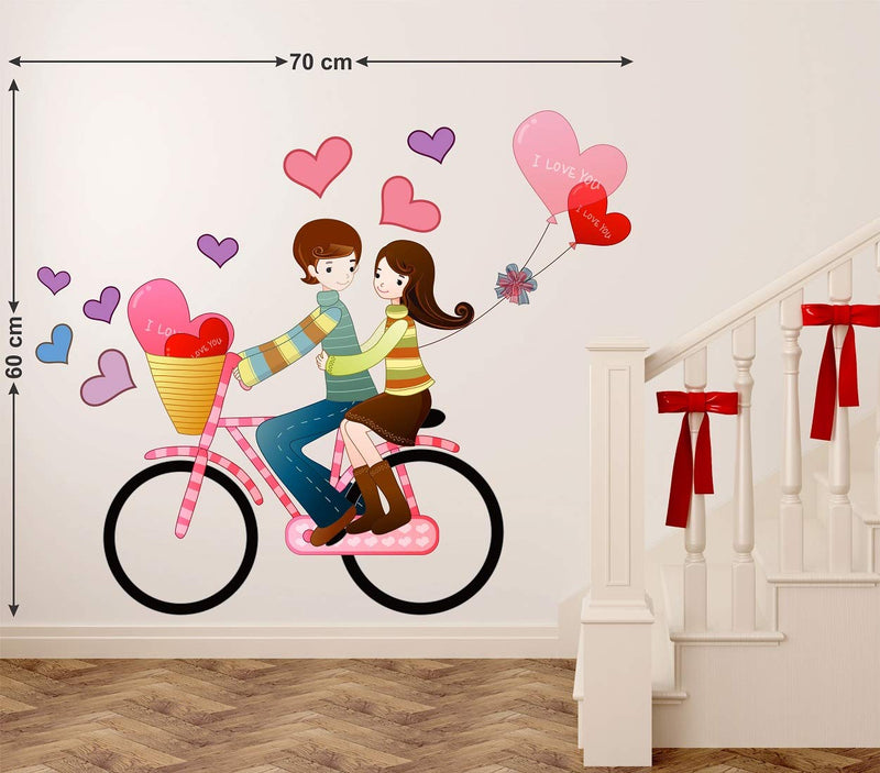 Tuffuk Love Couple Large Vinyl Wallstickers for Home Decorations(70 cm x 60 cm)5TZ0161