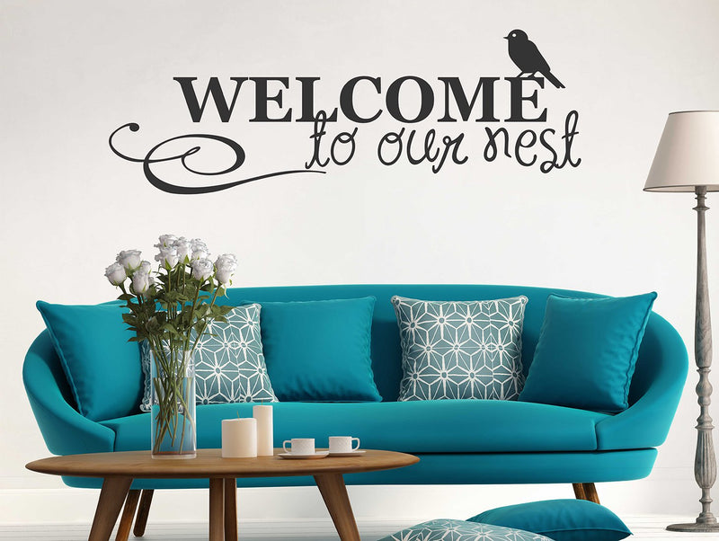 WALLSTICKY Welcome to Our NEST Sticker for Wall Decoration