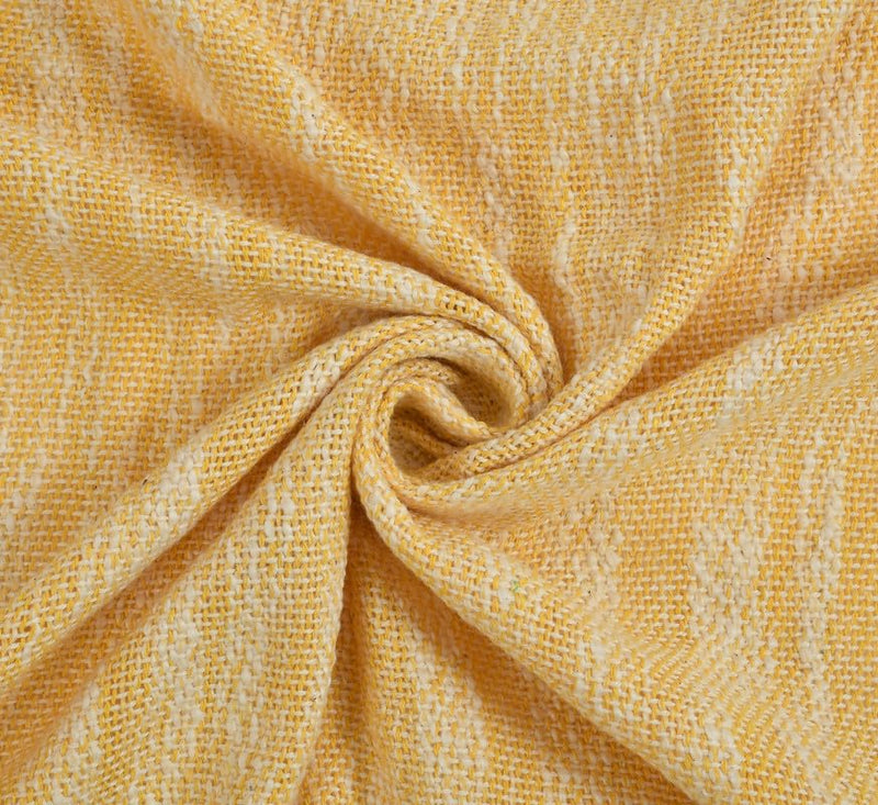 Fashion Throw 100% Cotton Handloom Throw Soft Blanket (FT_10) for Winter Warm Comforter/Throw | AC Blanket Sofa Couch Throw/Blanket_(50 x60 inch)_Yellow.