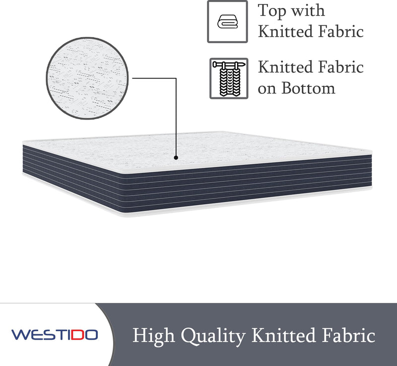 WESTIDO RehabRest Multiple Memory Foam | High Resilience (HR) Foam Knitted Fabric King Size Orthopedic Mattress OrthoKQ10inch72x70