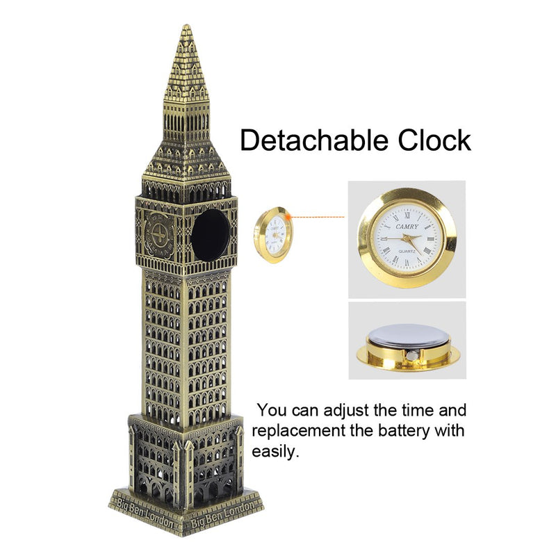 Zovie Big Ben Statue London Landmarks Glorious Home Decoration Make of Pure Copper (Real Clock Big Ben Bronze)