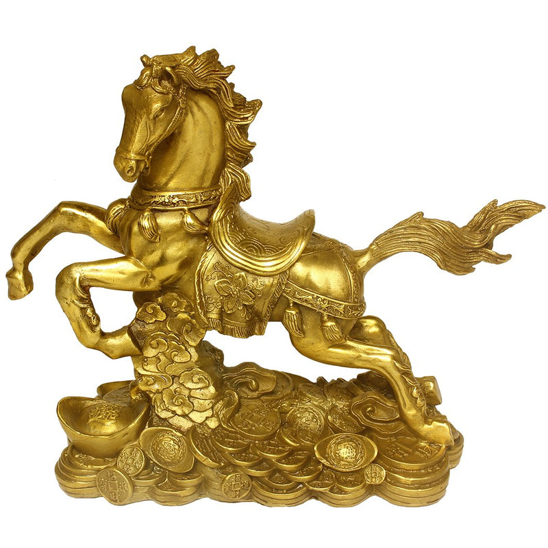 Brass Money Running Horse Statues Chinese Handmade Figurines Home Decor Collectible Gift BS041