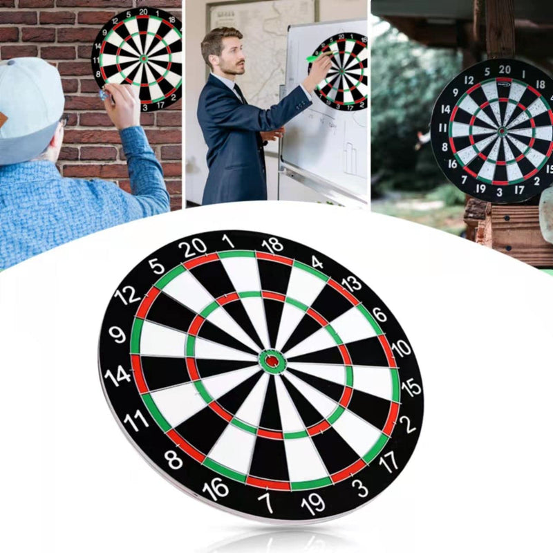 AB SALES Dart Board Game Set - 15" Double Sided Usable Dartboard with 6 Steel Tip Darts, Excellent Indoor & Outdoor Party Game, Christmas Birthday Gifts for Adults Teens Family Office Leisure Sport