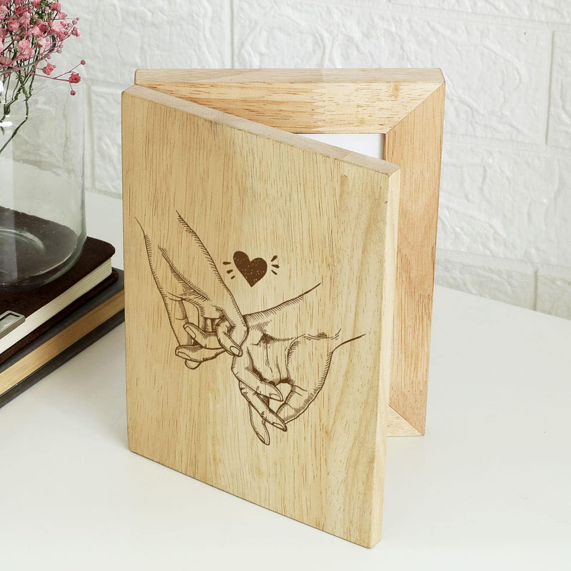 Graphicalmela Wooden folding photo frame, together forever