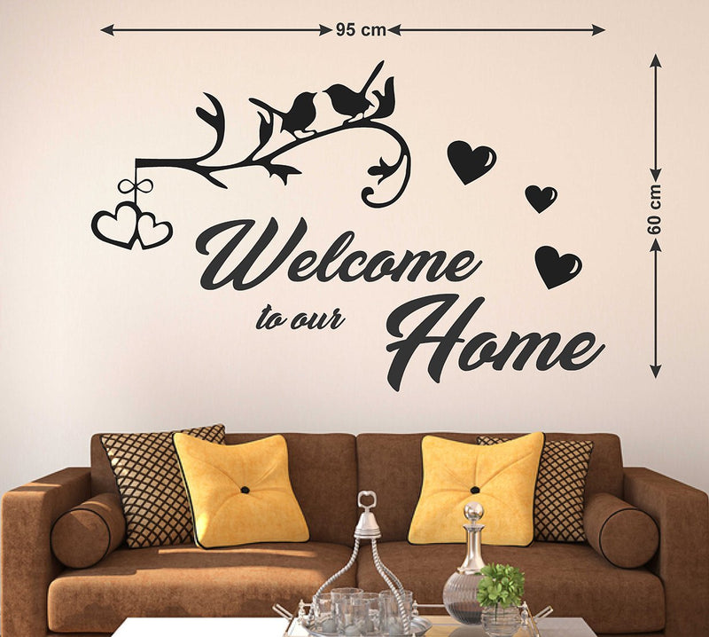 Wallstick 'Welcome to Our Home' Wall Sticker (Vinyl, 49 cm x 4 cm x 4 cm) (57-2877)