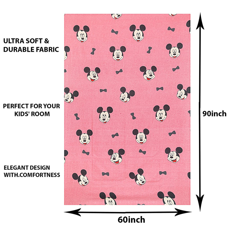 Kuber Industries Bedsheet | Cotton Single Bedsheet | Printed Bedsheet with 1 Pillow Cover | Single Bedsheet for Kids Room | Single Bedsheet for Bedroom | Wrinkle Free | Pink