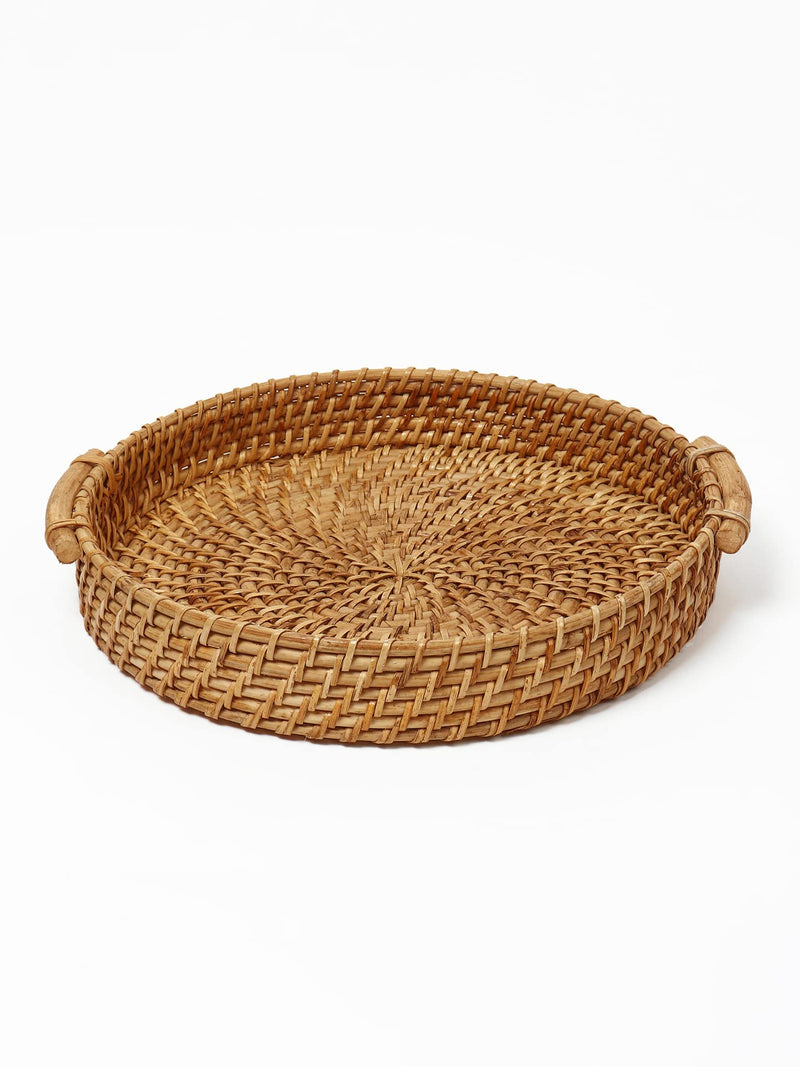 Habere India-All the Cultures Fabricating India Cane or Bamboo Tray | Tray Online as Cane Gift Hamper Tray | Serving Cane Tray | Fruit & Vegetable Cane Tray | Organizing Tray (01)