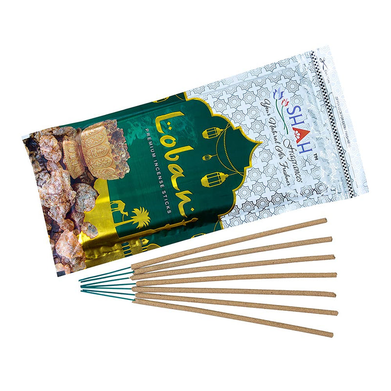 Shah fragrances Loban Zipper Incense Sticks (Pack of 3 * 130 Grams)