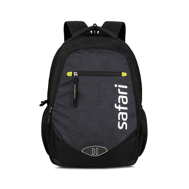 Safari Tribe 35 Ltrs Large Laptop Backpack with 3 Compartments, Water Resistant Fabric - Black (TRIBE19CBBLK)