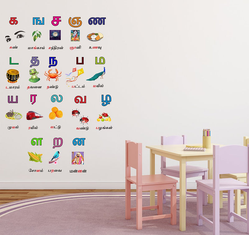 Wallstick Tamil Letters wallstickers (Vinyl 110 cm x 80 cm)