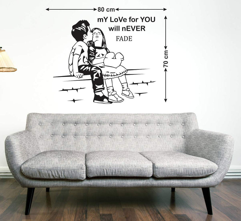 Tuffuk Love Large Vinyl Wallstickers for Home Decorations (80 cm x 70 cm)5TZ116