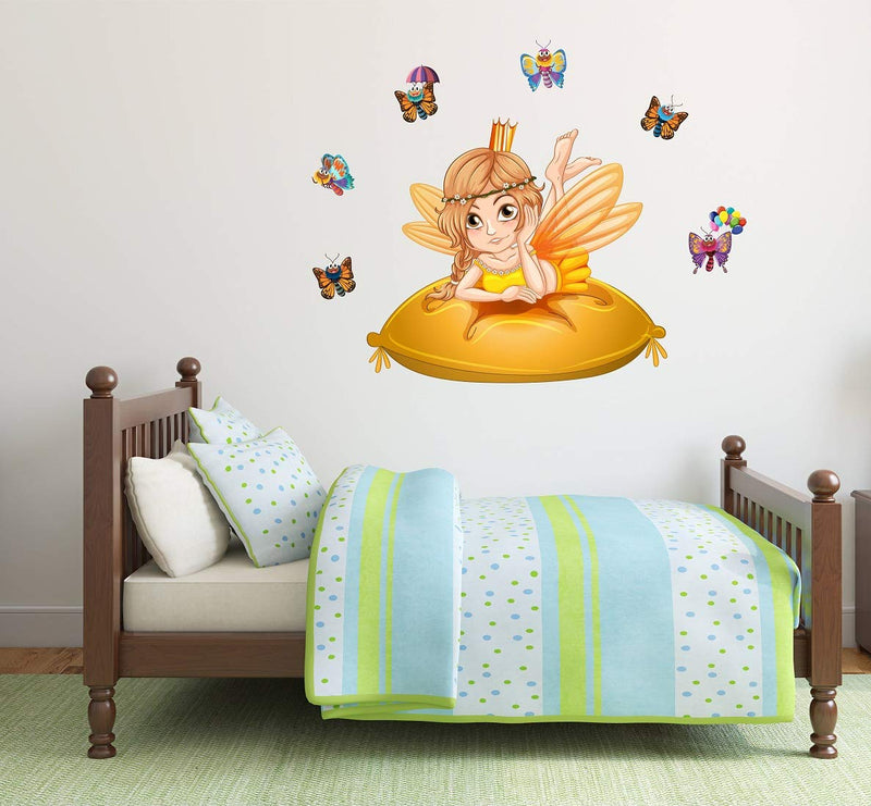 Tuffuk Angels Large Vinyl Wallstickers for Home Decorations(80 cm x 60 cm)5TZ0188