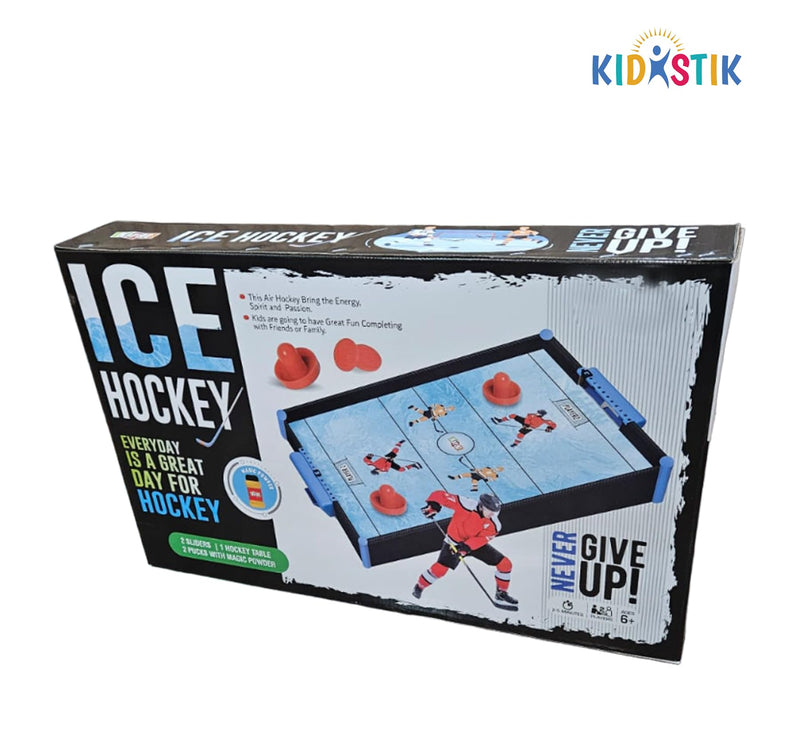 Kidistik Wooden Ice Hockey Fun Game Table Mini Tabletop Air Hockey Game for Kids/Adults (Non-Electric)