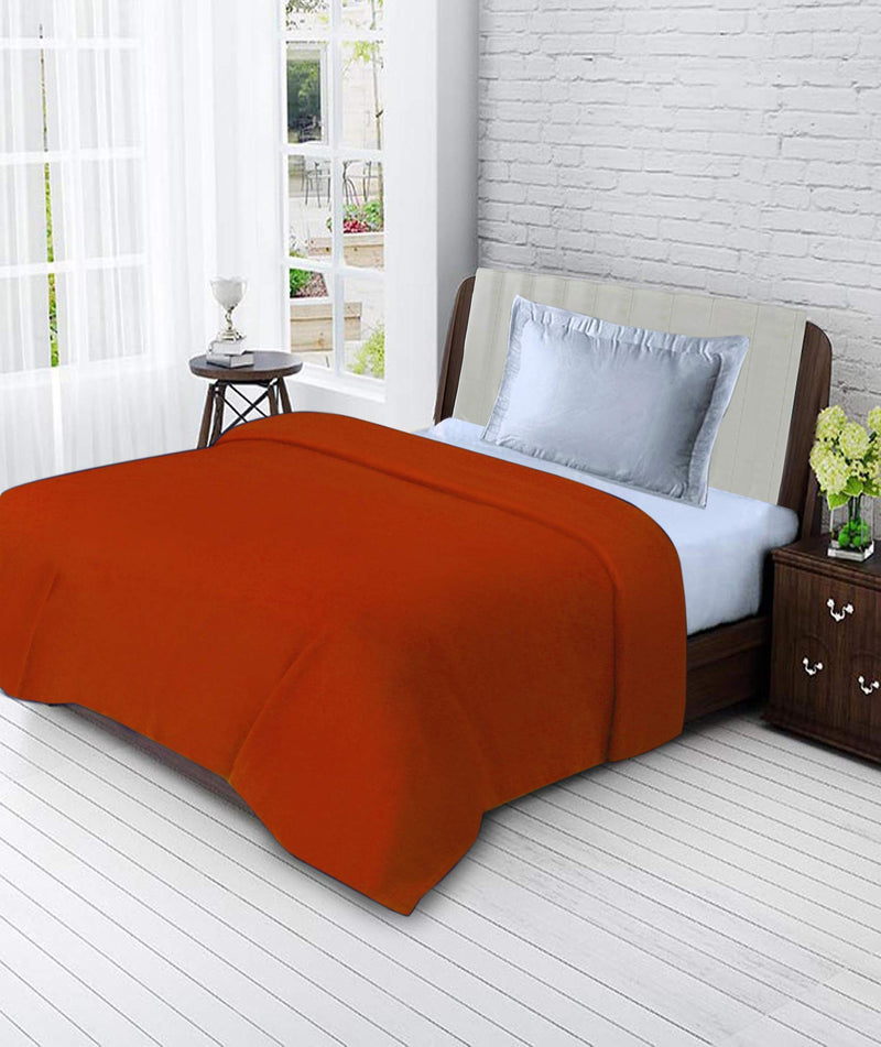 IVAZA New Soft Warm Fleece Blanket Throw Microfiber Plush Blanket for Double Bed, Rust