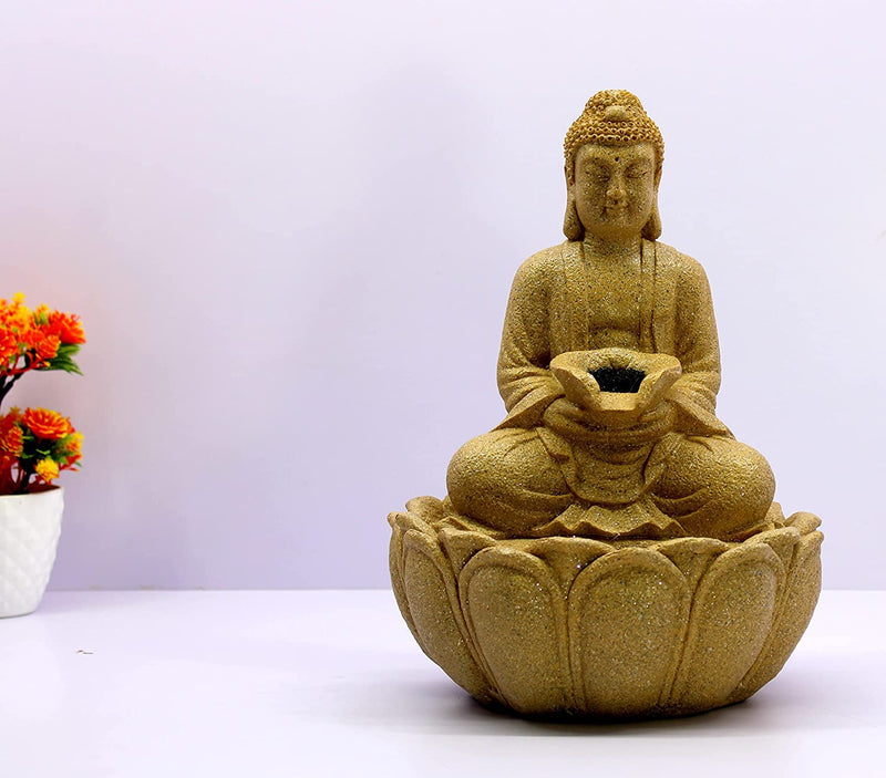 SHRI Nath Indoor Buddha FountainOffice Decoration Or Gifting (25.5 x 20.4 x 38 cm)