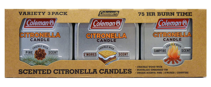 Coleman Scented Tin Citronella Candle - 3 Pack