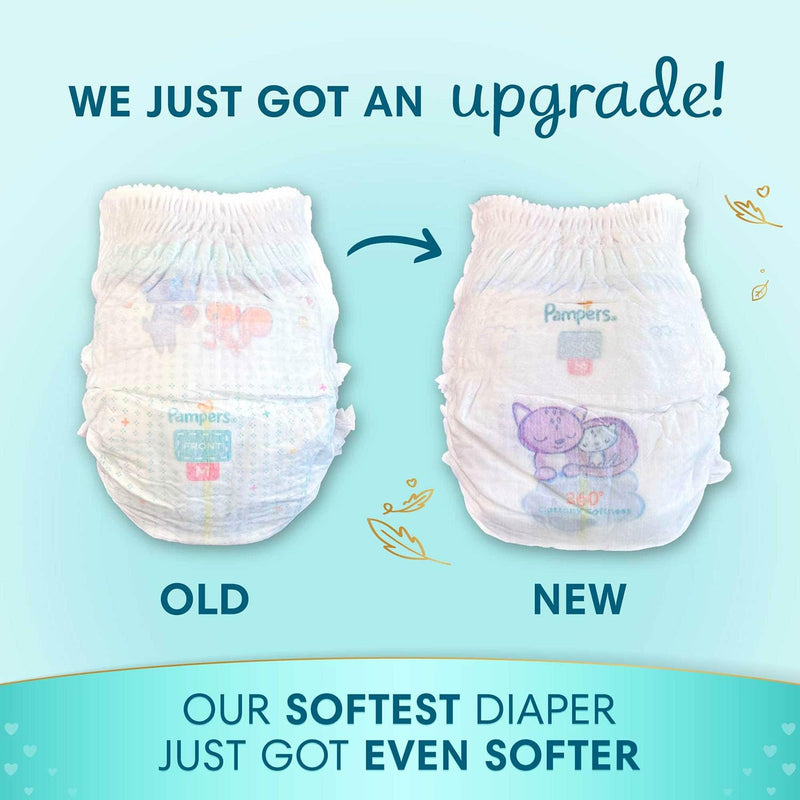 Pampers Premium Care Pants Style Baby Diapers, Medium (M) Size, 216 Count, All-in-1 Diapers with 360 Cottony Softness, 7-12kg Diapers