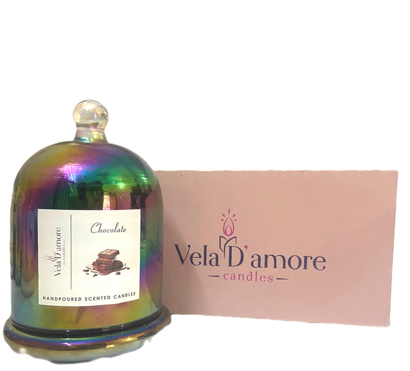 Vela D'amore candles Bell Jar Aroma Candles - Scented Aromatic Fragrance of Different Scent's - 100Gms (Rose & Chocolate)