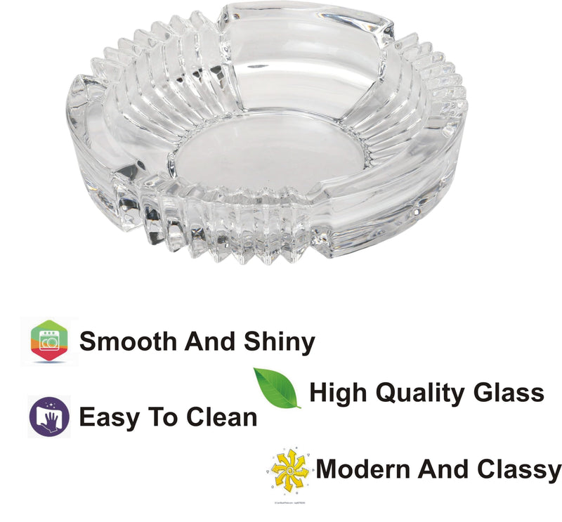 Cool Glass Ash Tray: Sleek Design for Ashes with Style 13 x 13 x 3.5 CM