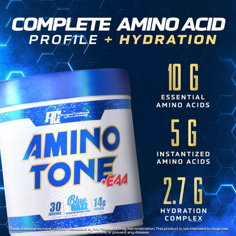 Brand Next Move Signature Series Amino-Tone EAAs Amino Acids Powder with BCAAs, Hydration Essential Amino Acids Post Workout Muscle Recovery, Cherry Limeade, 30 Servings