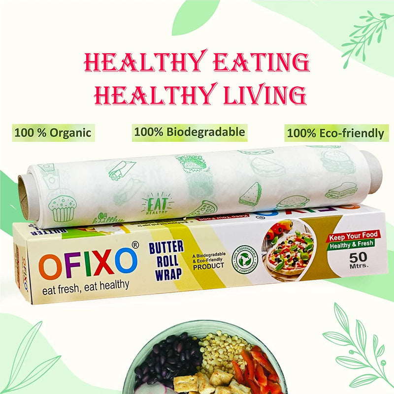 OFIXO 50 Meter Food WRAP Multipurpose Food Wrapping (Pack of 1)