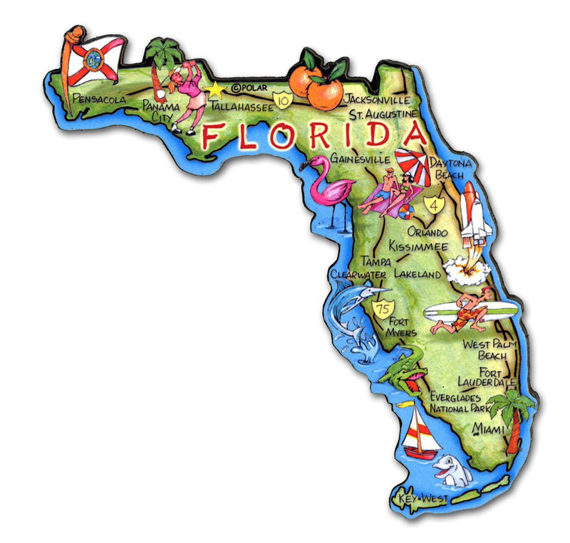 ARTWOOD Magnet - Florida State MAP