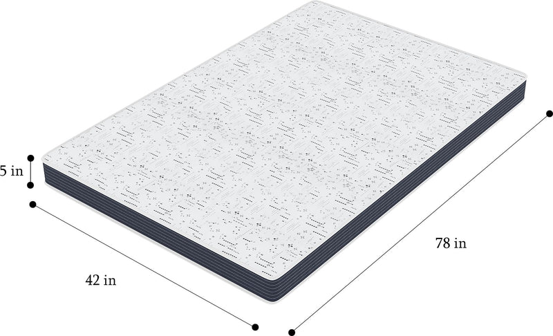 WESTIDO RehabRest Multiple Memory Foam | High Resilience (HR) Foam Knitted Fabric Single Size Orthopedic Mattress Ortho5inch42x78