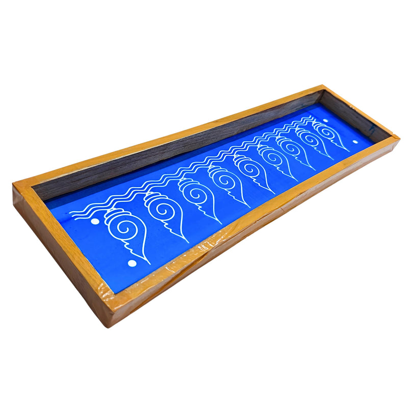 Anciently Shankh Toran Border Rangoli Stencil Wooden, Rangoli Sacha Wooden, 1 Piece (17x5 Inches)