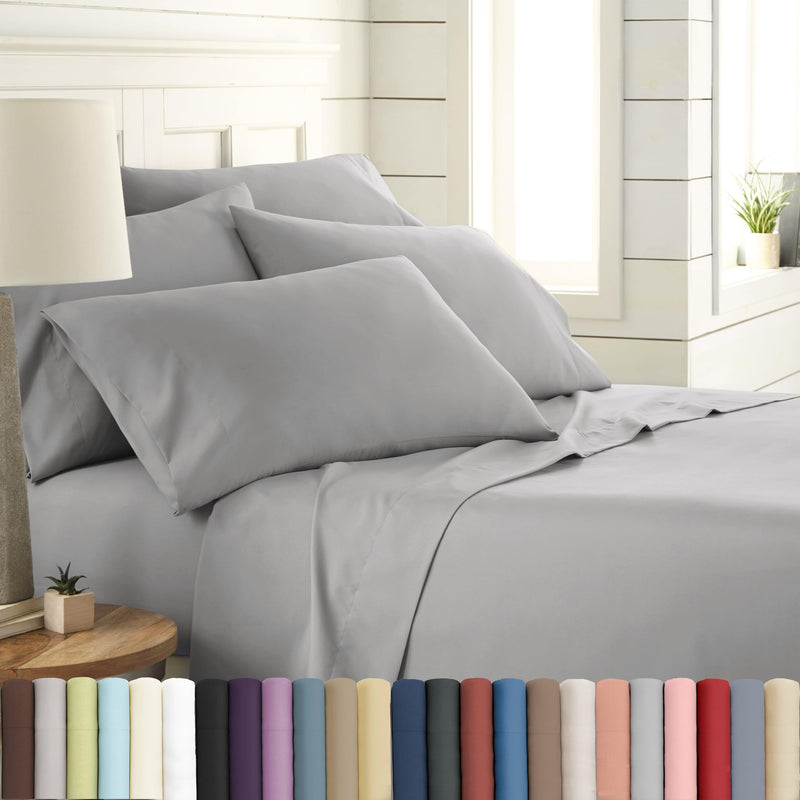 California King, Steel Gray : Southshore Fine Linens 6 Piece - 21 Inch Extra Deep Pocket Sheet Set - Steel Gray - California King